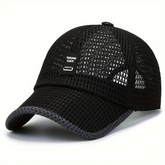 BLACK MESH LINK BASEBALL CAP